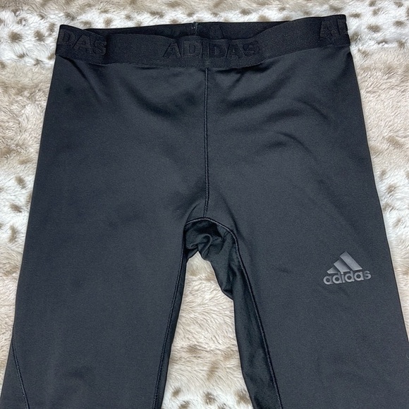 Adidas Girls Active Black Leggings Size M 10/12 - Picture 5 of 9